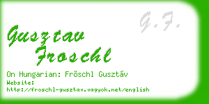 gusztav froschl business card